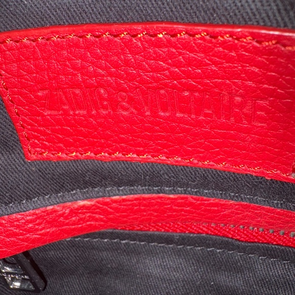 Red Zadig & Voltaire Bowler Bag with Crossbody Strap - Picture 4 of 6